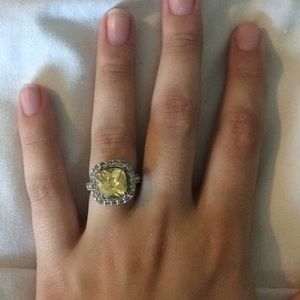 Yellow crystal ring